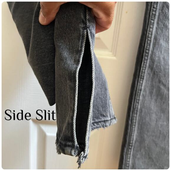 Abercrombie Fitch Size 8 Long Black Wash 90s Straight Ultra High Rise Jean 29x33 - Picture 7 of 14